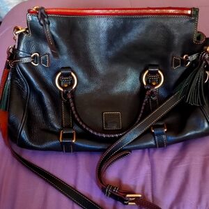 Barely Used Dooney & Bourke Navy Blue Florentine Satchel